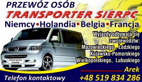 Przewóz Osób Sierpc, Busy do Holandii, Busy z Holandii